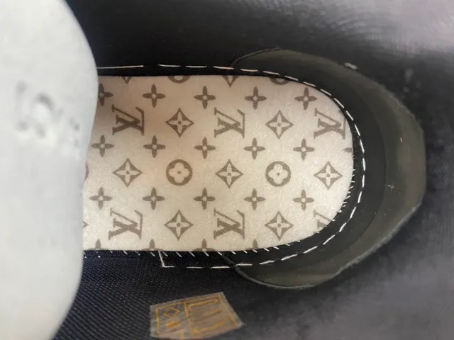 Louis Vuitton LV Trainer Black White Monogram-Print Leather Chunky Layered Sole Lifestyle Sneakers 8