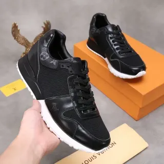 Louis Vuitton LV Trainer Negro y Blanco Cuero Monogramado Paneles de Malla Sneakers Lifestyle
