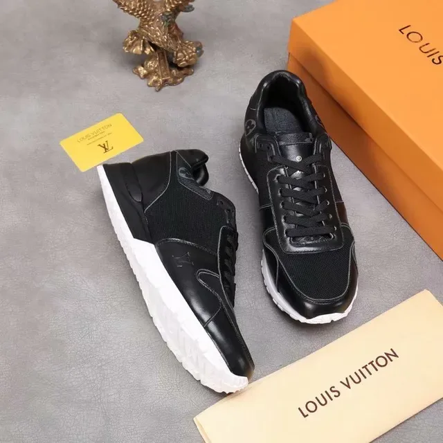 Louis Vuitton LV Trainer Black White Monogrammed Leather Mesh Panels Lifestyle Sneakers 5