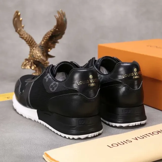 Louis Vuitton LV Trainer Black White Monogrammed Leather Mesh Panels Lifestyle Sneakers 7