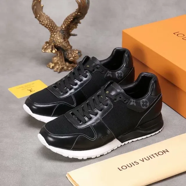 Louis Vuitton LV Trainer Black White Monogrammed Leather Mesh Panels Lifestyle Sneakers 8