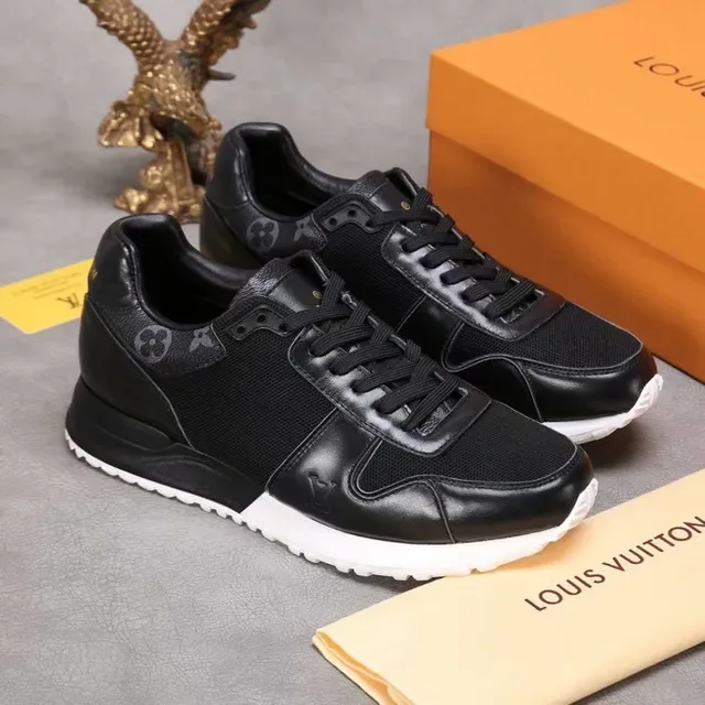 Louis Vuitton LV Trainer Black White Monogrammed Leather Mesh Panels Lifestyle Sneakers 9