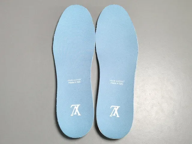 Louis Vuitton LV Trainer Blue Navy Monogrammed Denim-Leather Hybrid Sculpted Multi-Tone Midsole Lifestyle Sneakers 4