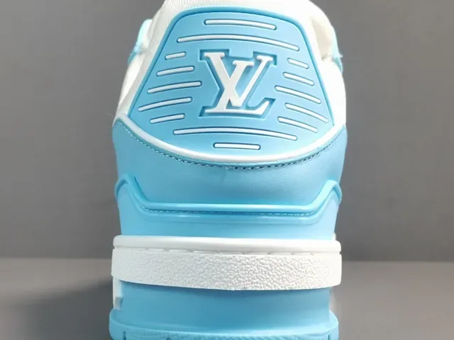 Louis Vuitton LV Trainer Blue White Layered Cage Construction Asymmetrical Strap System Lifestyle Sneakers 6