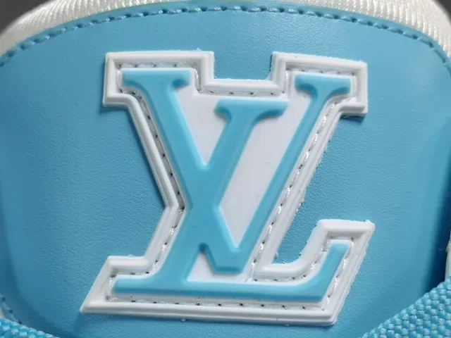 Louis Vuitton LV Trainer Blue White Layered Cage Construction Asymmetrical Strap System Lifestyle Sneakers 10