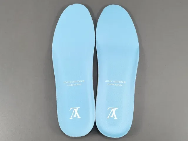 Louis Vuitton LV Trainer Blue White Monochrome Cyan Embossed Monogram Lifestyle Sneakers 3