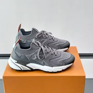 Louis Vuitton LV Trainer gris de punto estilo de vida zapatillas