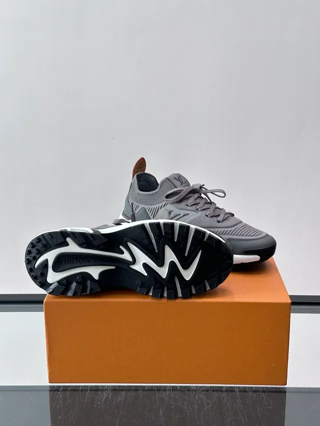 Louis Vuitton LV Trainer Gray Knit Lifestyle Sneakers 2
