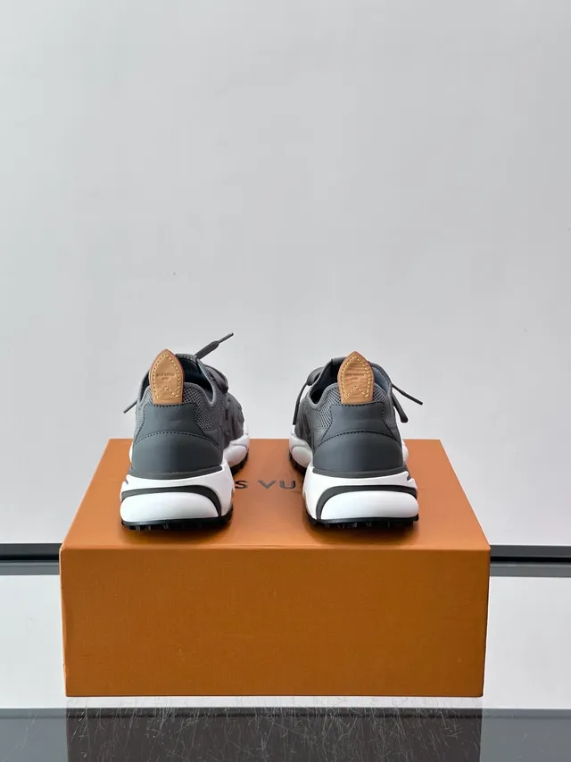 Louis Vuitton LV Trainer Gray Knit Lifestyle Sneakers 3