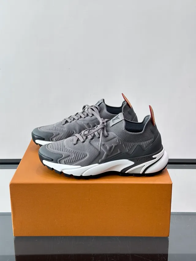 Louis Vuitton LV Trainer Gray Knit Lifestyle Sneakers 5