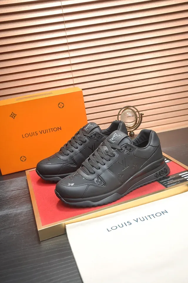 Louis Vuitton LV Trainer Monogram-Embossed Black Lifestyle Sneakers 4