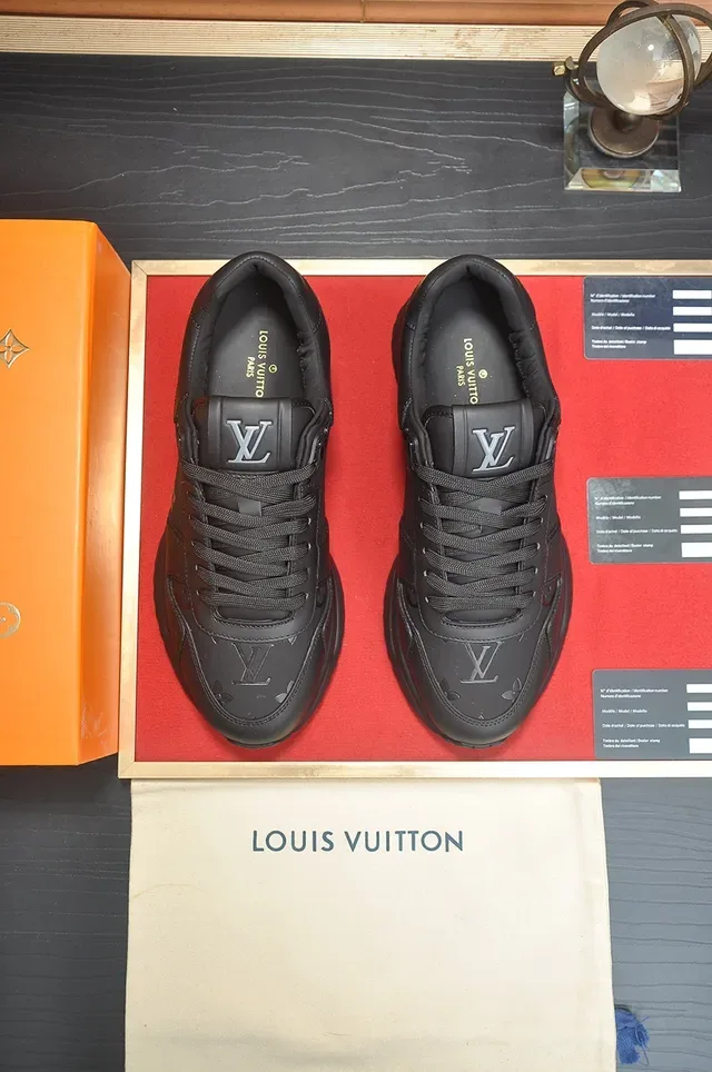 Louis Vuitton LV Trainer Monogram-Embossed Black Lifestyle Sneakers 5