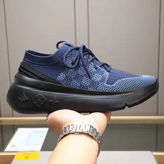 Louis Vuitton LV Trainer Azul Marino Punto Estilo De Vida Zapatillas