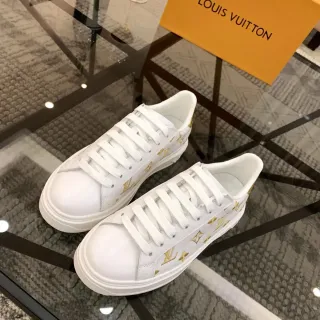 Louis Vuitton LV Trainer Zapatillas Lifestyle Blancas y Doradas con Monogram