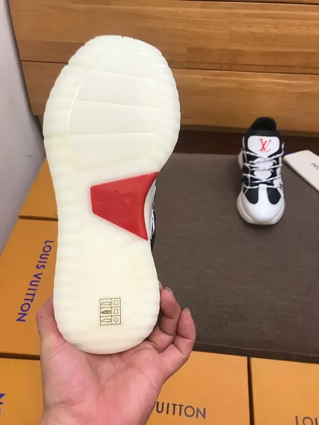 Louis Vuitton LV Trainer White Black Chunky Sole Layered Strap Overlays Lifestyle Sneakers 5
