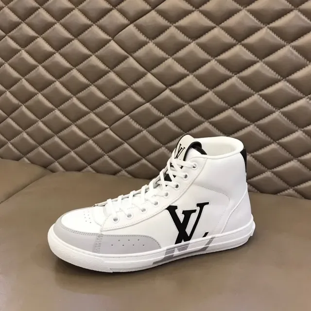 Louis Vuitton LV Trainer Chaussures Lifestyle Cuir Blancs Noirs Hautes 5