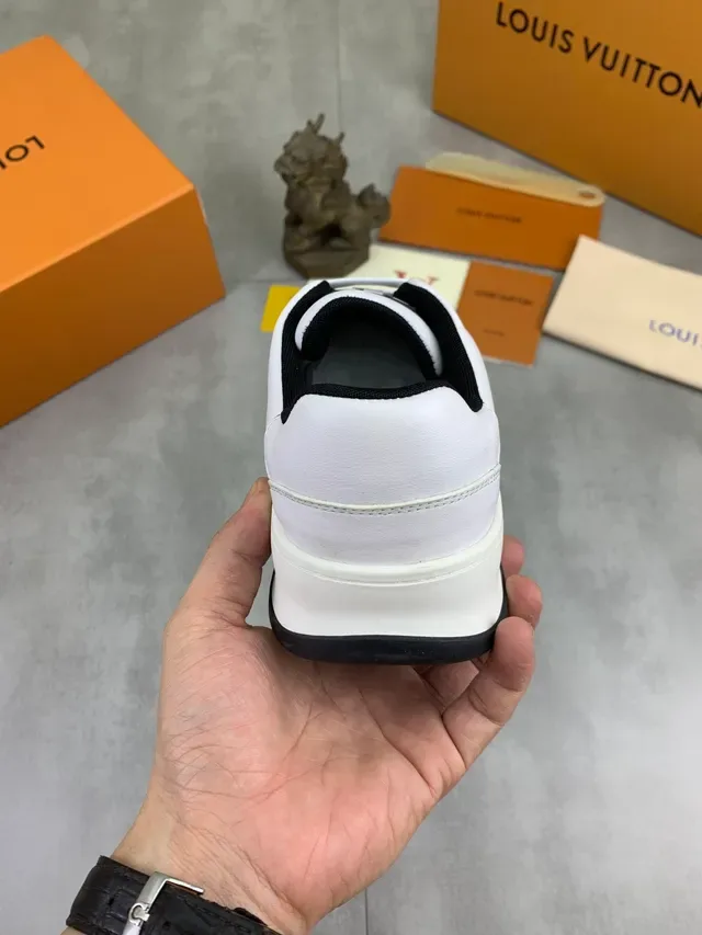 Louis Vuitton LV Trainer White Black Leather Monogram Logo Chunky Sneakers 3