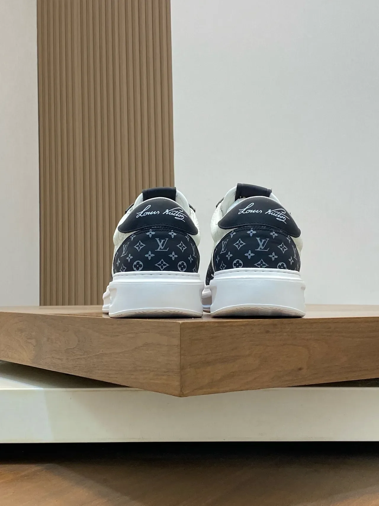 Louis Vuitton LV Trainer White Black Low-Top Monogram-Panelled Lifestyle Sneakers 3