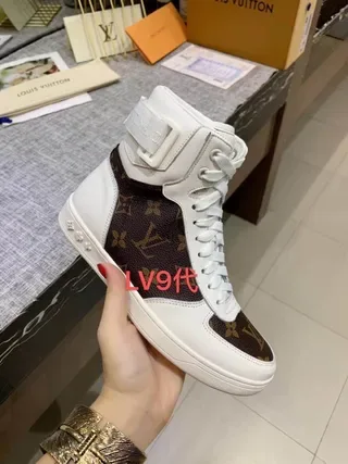 Louis Vuitton LV Trainer White Brown High-Top Monogram Canvas Lifestyle Sneakers 3