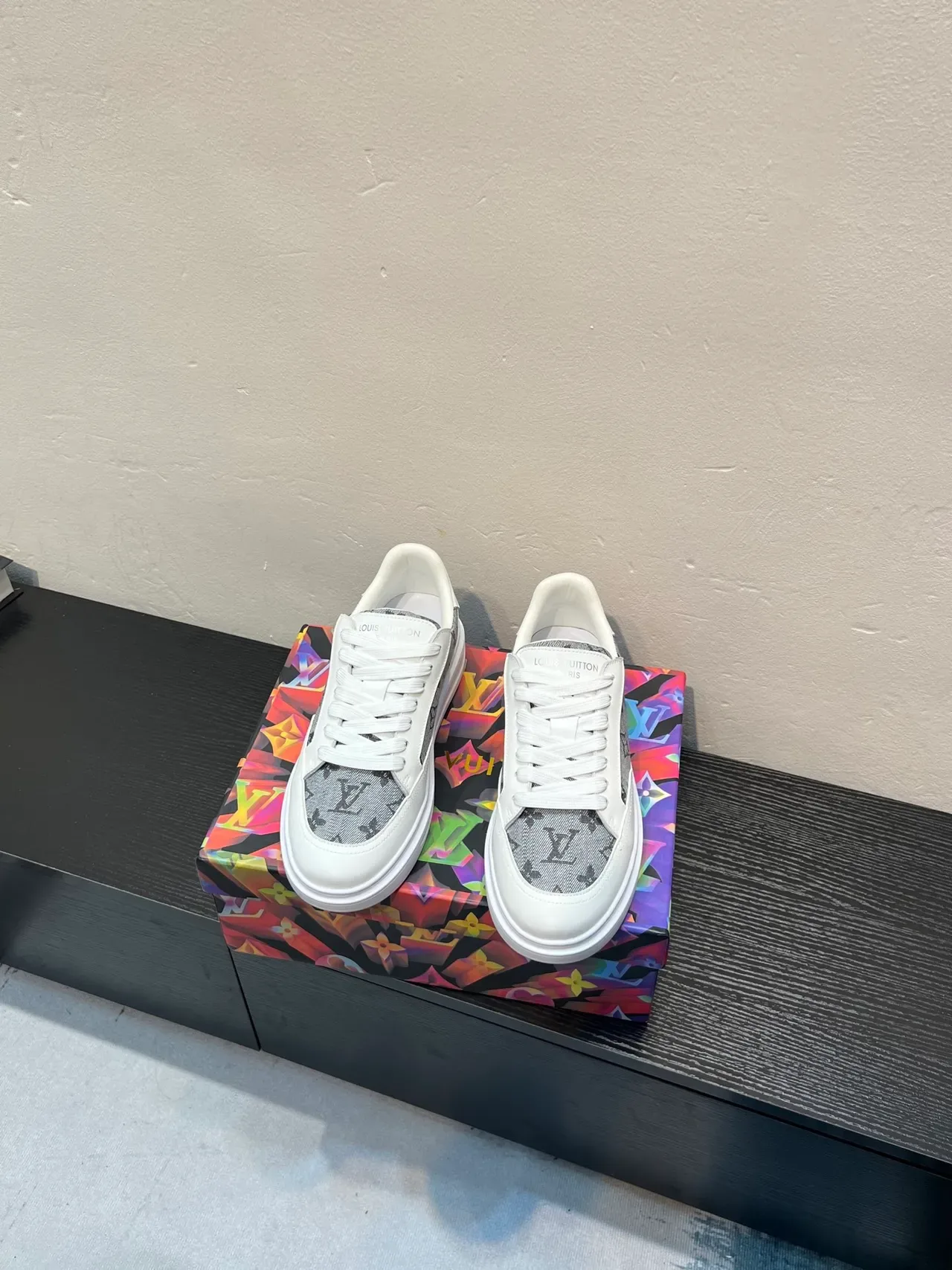 Louis Vuitton LV Trainer White Gray Low-Top Monogram Canvas Lifestyle Sneakers 2