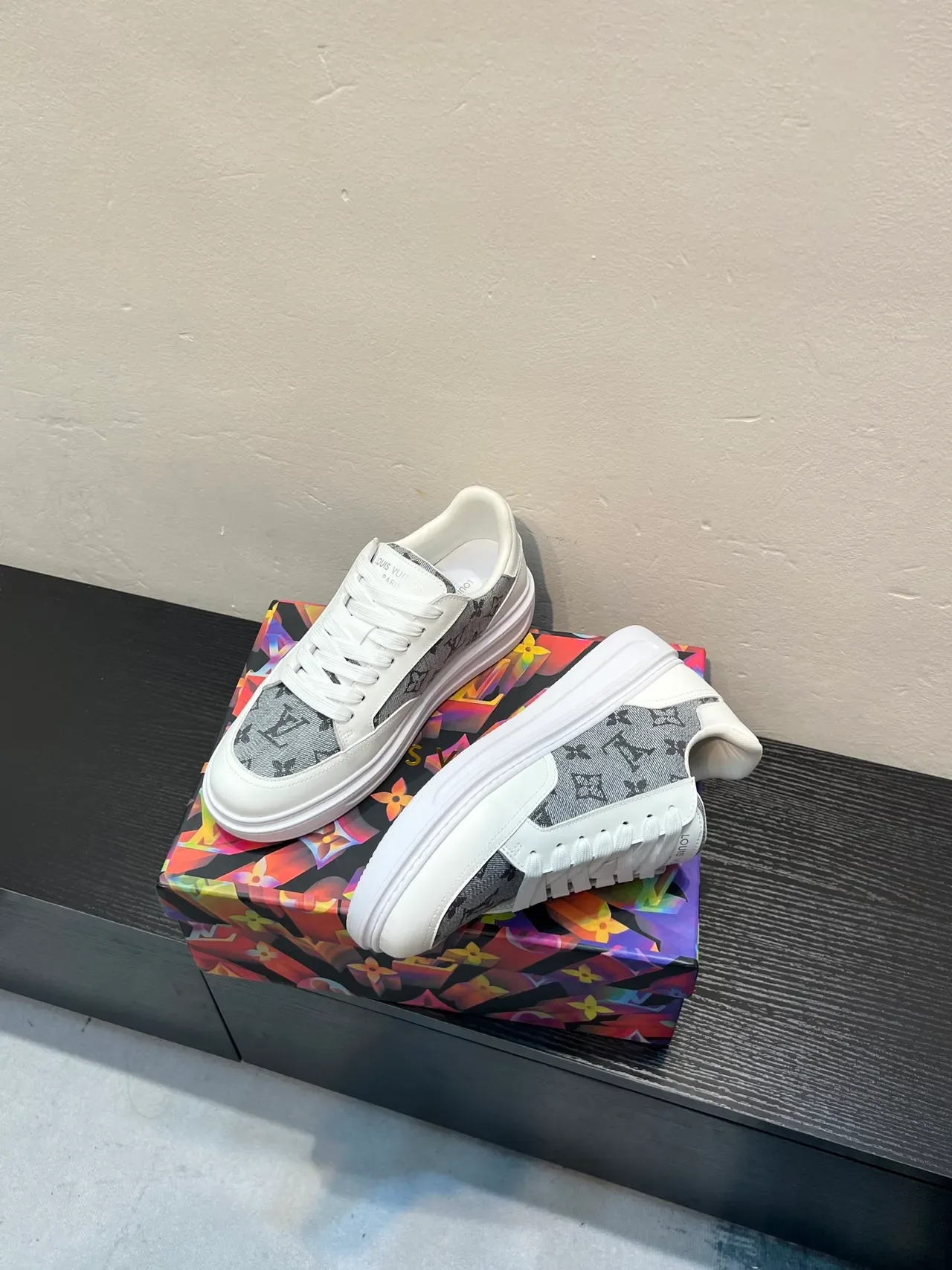 Louis Vuitton LV Trainer White Gray Low-Top Monogram Canvas Lifestyle Sneakers 3