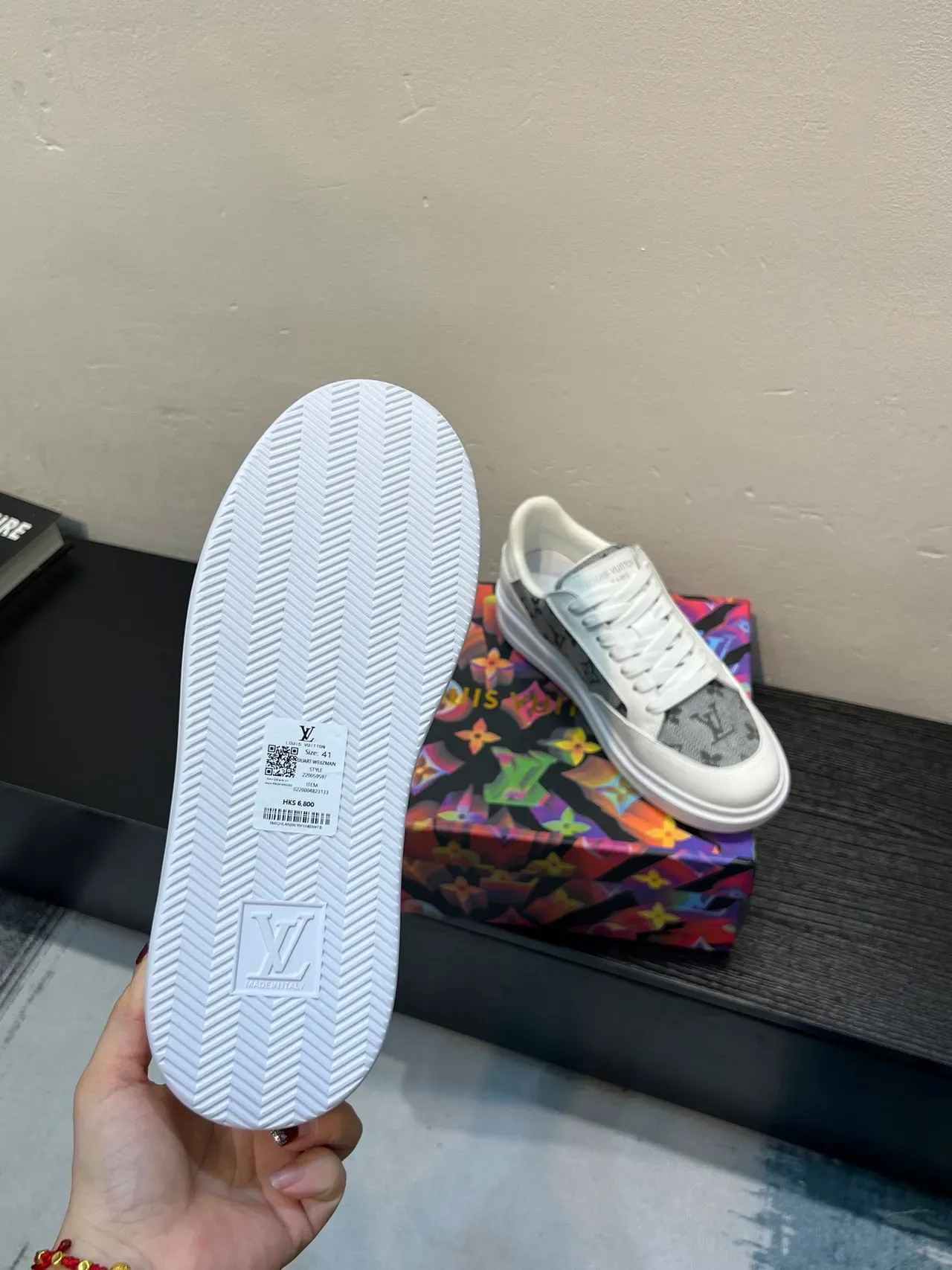 Louis Vuitton LV Trainer White Gray Low-Top Monogram Canvas Lifestyle Sneakers 8