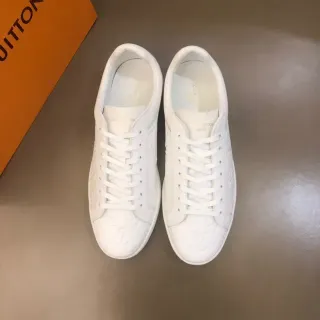 Louis Vuitton LV Trainer White Monogram-Embossed Low-Top Lifestyle Sneakers