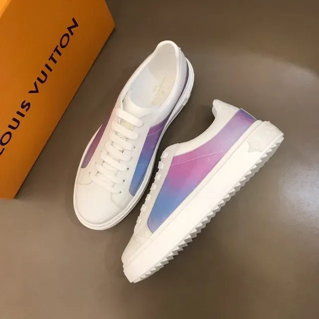 Louis Vuitton LV Trainer White Multicolor Leather Upper Iridescent Gradient Side Panel Lifestyle Sneakers 1