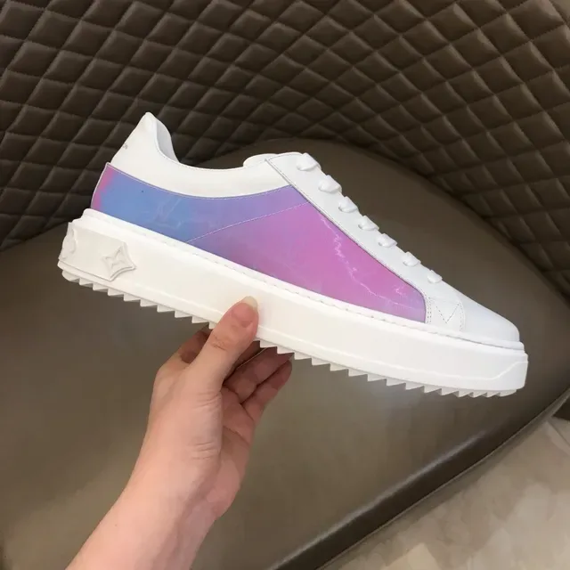 Louis Vuitton LV Trainer White Multicolor Leather Upper Iridescent Gradient Side Panel Lifestyle Sneakers 7