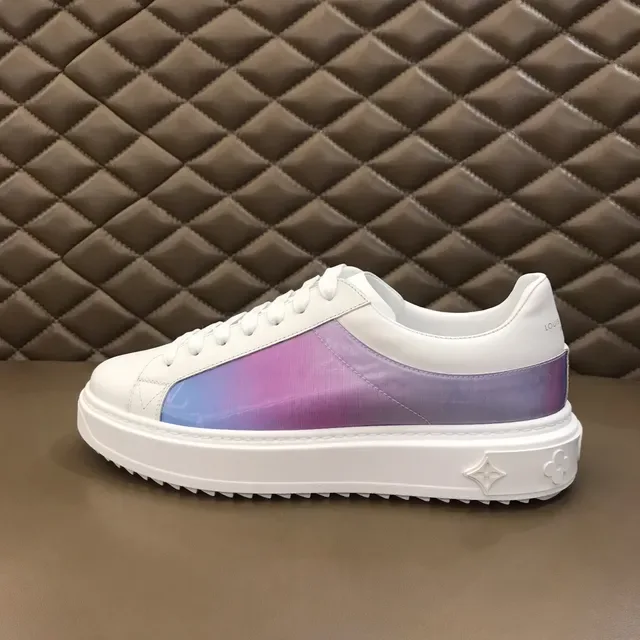 Louis Vuitton LV Trainer White Multicolor Leather Upper Iridescent Gradient Side Panel Lifestyle Sneakers 8
