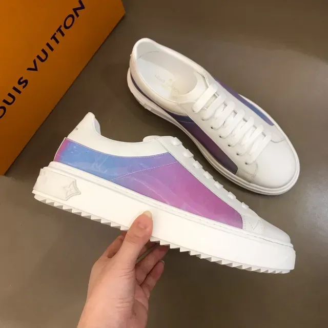 Louis Vuitton LV Trainer White Multicolor Leather Upper Iridescent Gradient Side Panel Lifestyle Sneakers 9