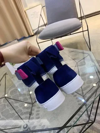 Louis Vuitton LV Trainer White Navy High-Top Color-Blocked Lifestyle Sneakers 3