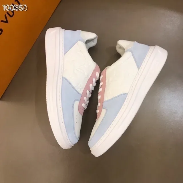 Louis Vuitton LV Trainer White Pink Color-Blocked Embossed Monogram Lifestyle Sneakers 8