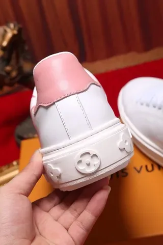 Louis Vuitton LV Trainer White Pink Low-Top Leather Upper Lifestyle Sneakers 2