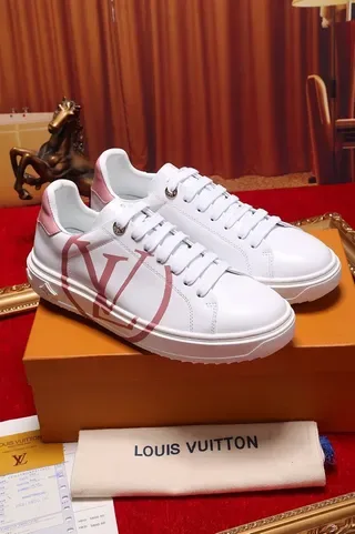 Louis Vuitton LV Trainer White Pink Low-Top Leather Upper Lifestyle Sneakers 8