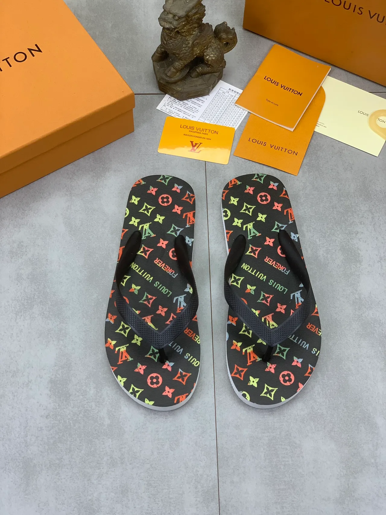 Louis Vuitton Monogram and Graphic Print Slippers 18
