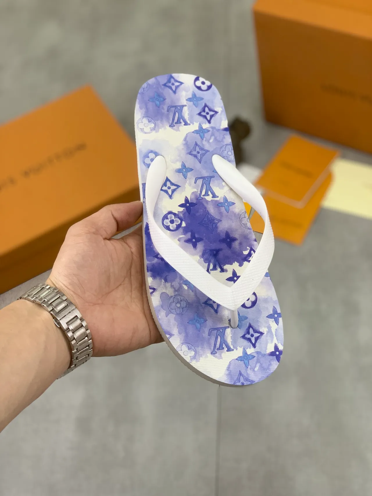Louis Vuitton Monogram and Graphic Print Slippers 22