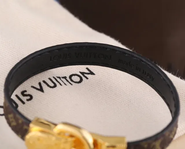 Louis Vuitton Monogram Canvas and Leather Buckle Bracelet 3