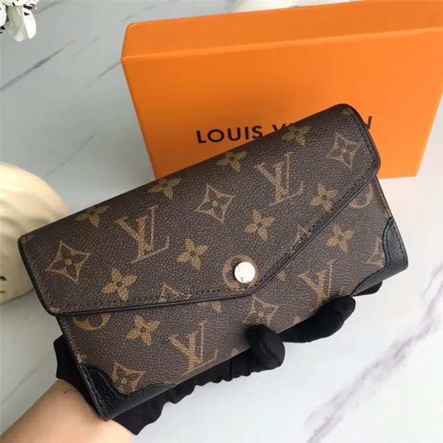 Louis Vuitton Monogram Canvas এবং লাল চামড়ার লম্বা ওয়ালেট 2