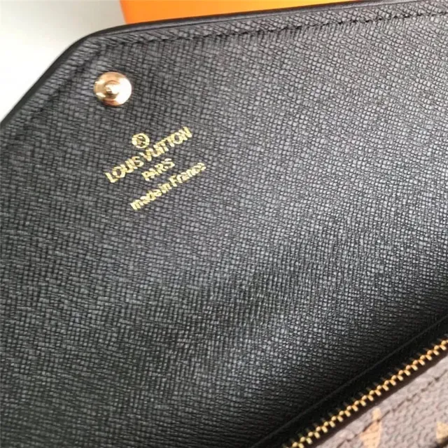 Louis Vuitton Monogram Canvas এবং লাল চামড়ার লম্বা ওয়ালেট 5