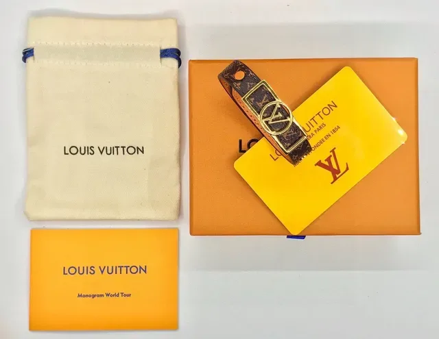 Louis Vuitton Monogram Canvas Circle Buckle Brown Gold Leather Belt 7