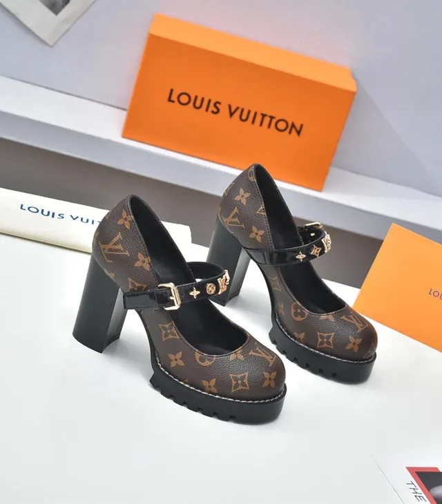 Louis Vuitton Monogram toile sangle patent Mary Jane chaussures 2