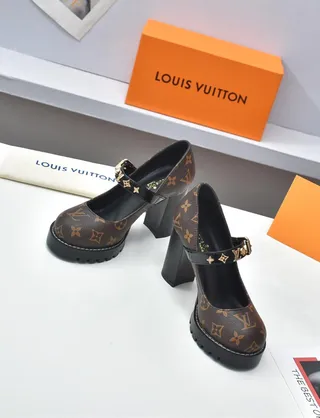 Louis Vuitton Monogram toile sangle patent Mary Jane chaussures 4