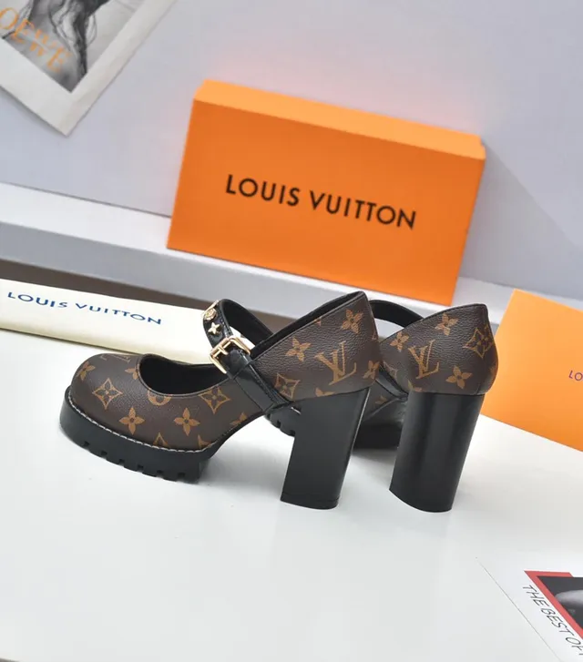 Louis Vuitton Monogram toile sangle patent Mary Jane chaussures 8