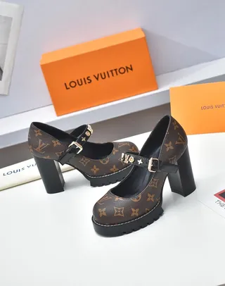 Louis Vuitton Monogram toile sangle patent Mary Jane chaussures 9