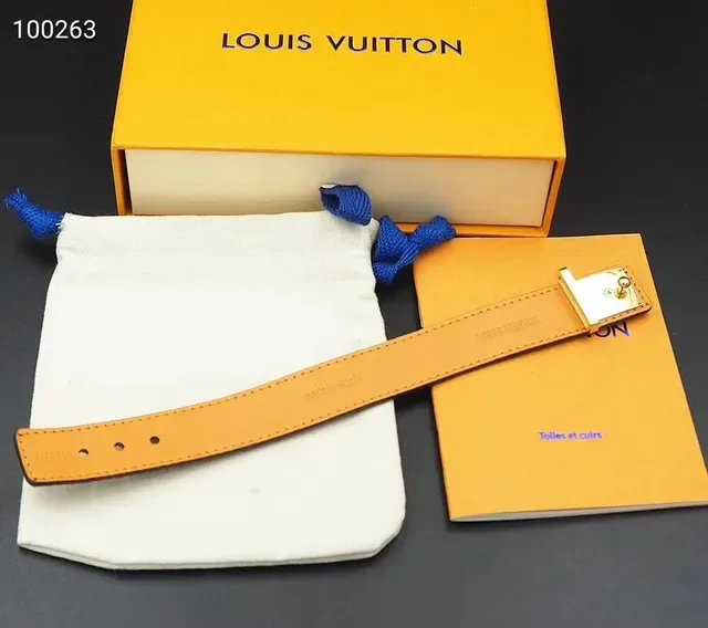 حزام جلدي لويس فيتون Monogram Canvas شريط عريض LV بكل 3