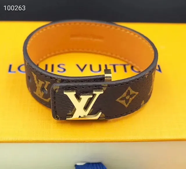 حزام جلدي لويس فيتون Monogram Canvas شريط عريض LV بكل 5