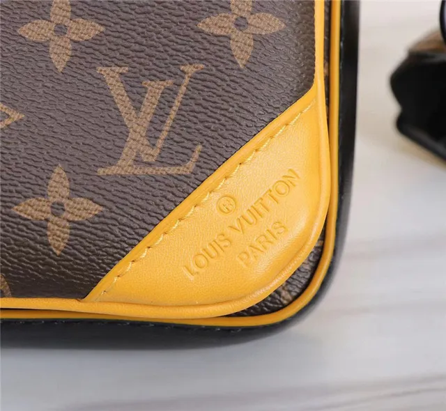 Louis Vuitton Monogram Canvas Yellow Trim Messenger Bag 5