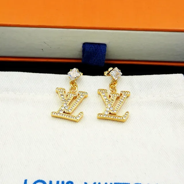 Louis Vuitton Monogram Crystal Pendant Earrings 2