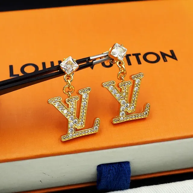 Louis Vuitton Monogram Crystal Pendant Earrings 3